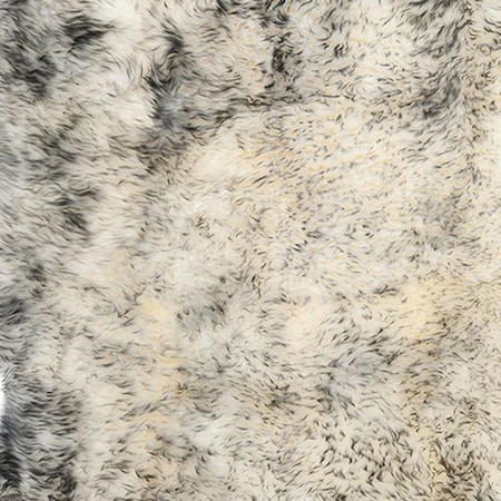 Homeroots 4 x 6 in. Sheepskin Rug Gradient Gray 316900